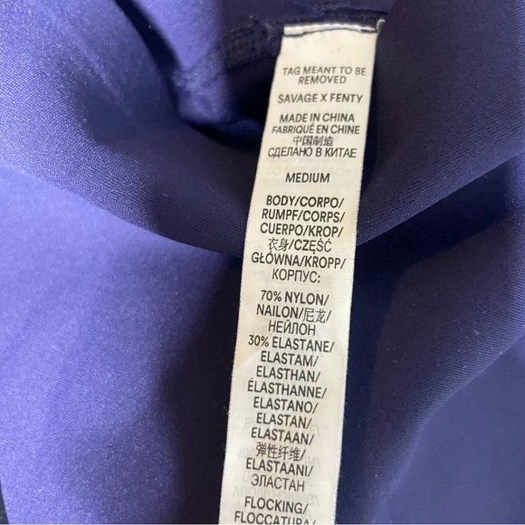 Savage X Fenty Special FX Leggings M 8-10 Purple Black Performance Rhianna - Picture 8 of 9